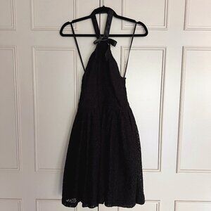 Rodarte x Target 2009 Black Lace Bow Detail Halter Dress Size 7 - Size Small / M